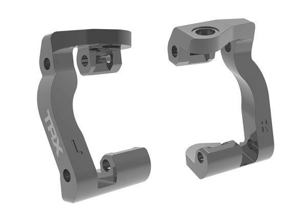 Traxxas Caster blocks (c-hubs), 6061-T6 aluminum (gray-anodized), left & right