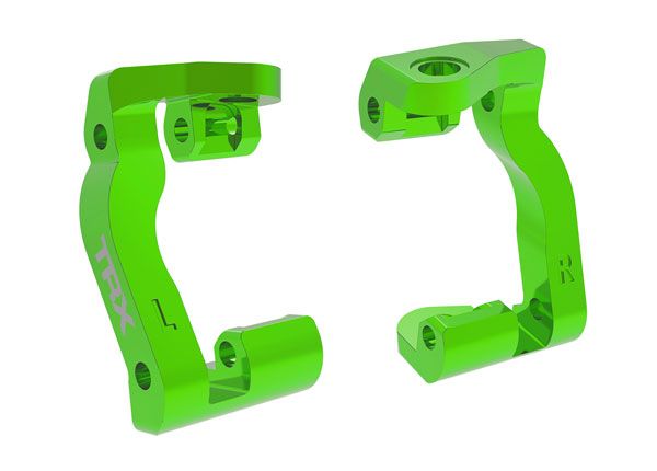 Traxxas Caster blocks (c-hubs), 6061-T6 aluminum (green-anodized), left & right