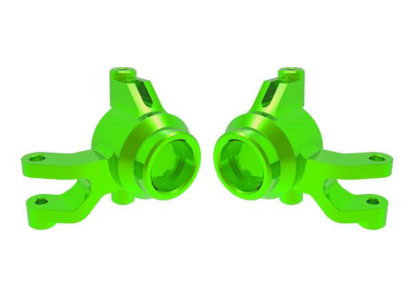Traxxas Steering blocks, 6061-T6 aluminum (green)(left & right)