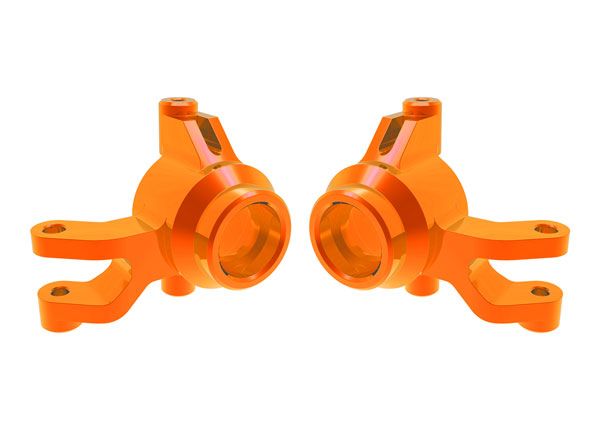 Traxxas Steering blocks, 6061-T6 aluminum(orange)(left & right)