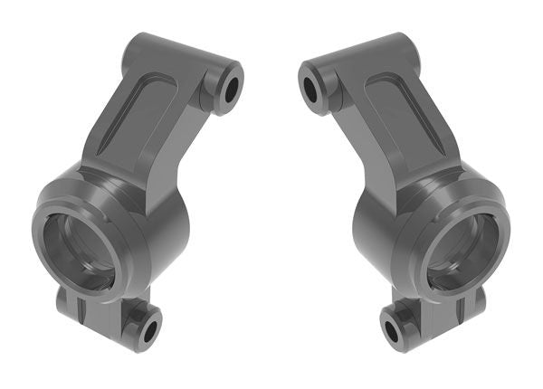 Traxxas Carriers, stub axle, 6061-T6 aluminum (gray-anodized) (left & right)