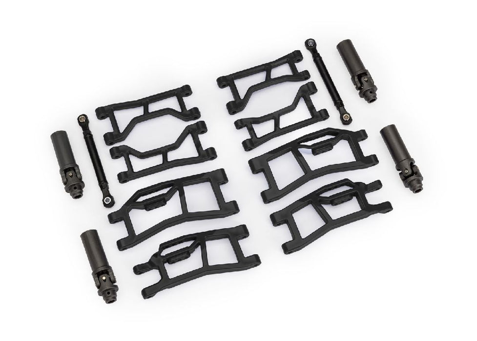 Traxxas Suspension kit, Mini Maxx WideMaxx, black (front&rear)