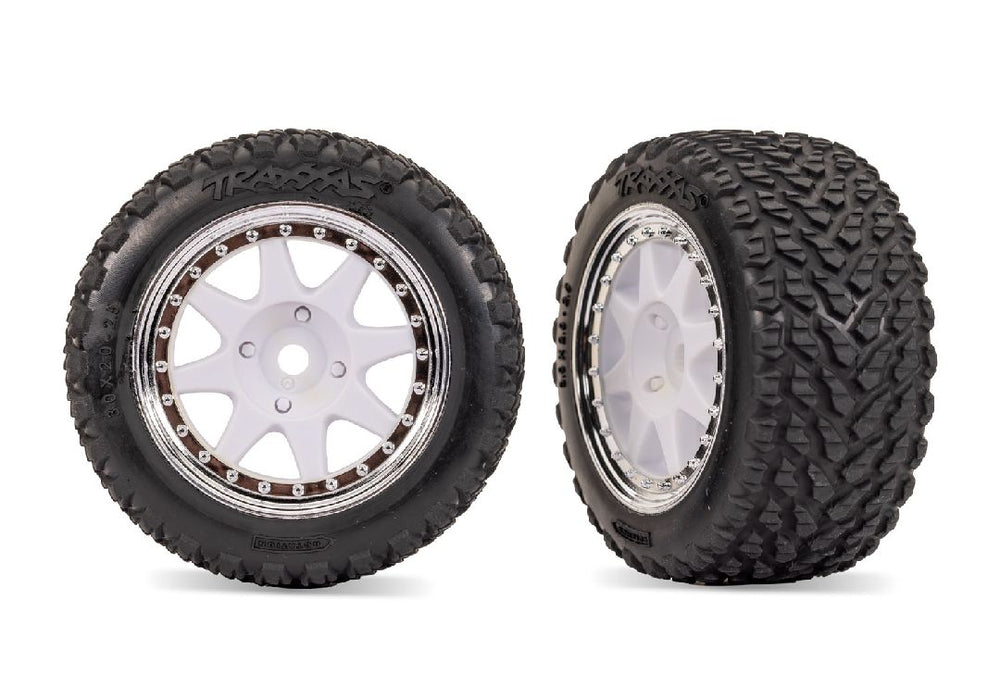 Traxxas T&W, assembled(white-chrome/dual profile/front)(2)