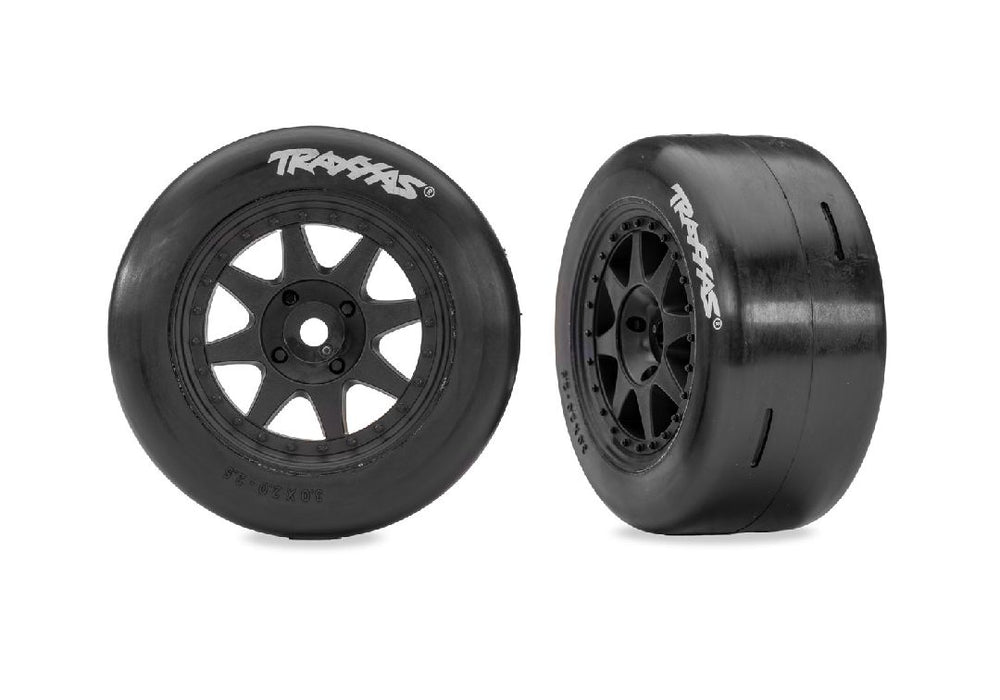 Traxxas T&W, assembled (black, dual profile, hard, front) (2)