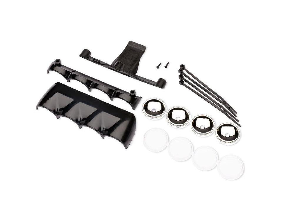 Traxxas LED Light Pod Housing,black/lens,clear/reflector,chrome