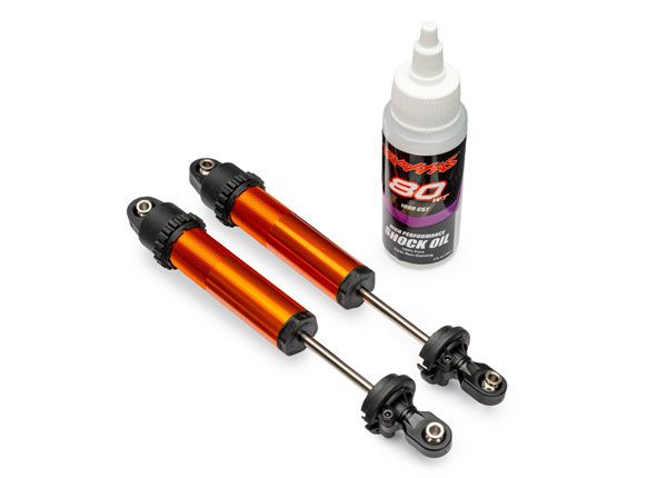 Traxxas Shocks, GT-Maxx, rear, aluminum, orange-anodized (2)