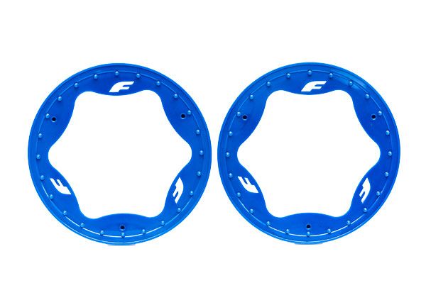 Traxxas Beadlock Rings Rear Blue