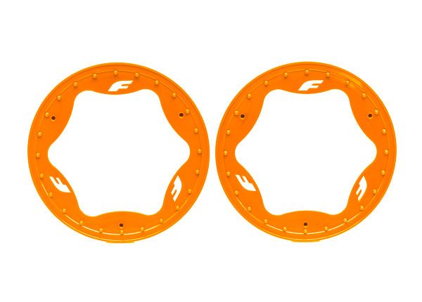 Traxxas Beadlock Rings Rear Orange