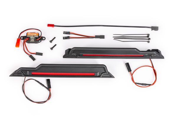 Traxxas LED light kit, red, complete (underbody)