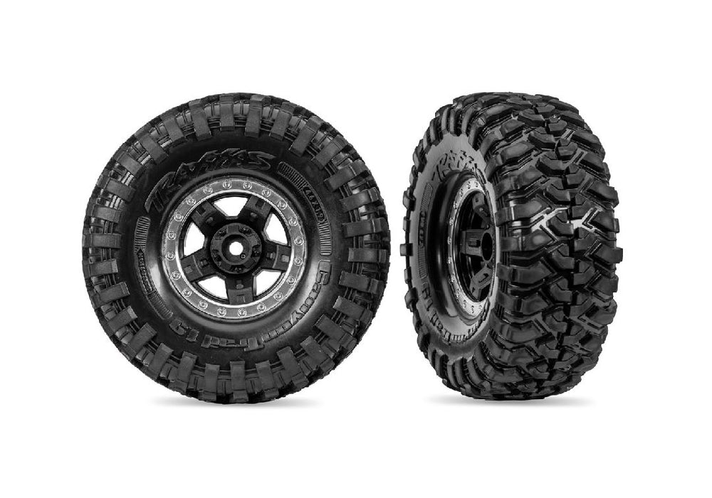 Traxxas Tires & wheels, glued Canyon Trail 4.6x1.9" tires (2)