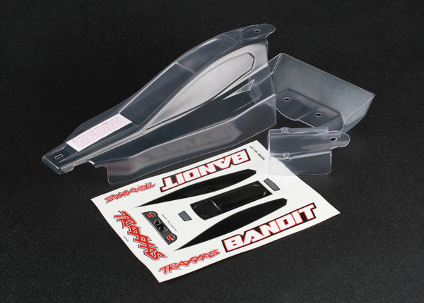 Traxxas Body, Bandit (front & rear) (clear, requires painting)/