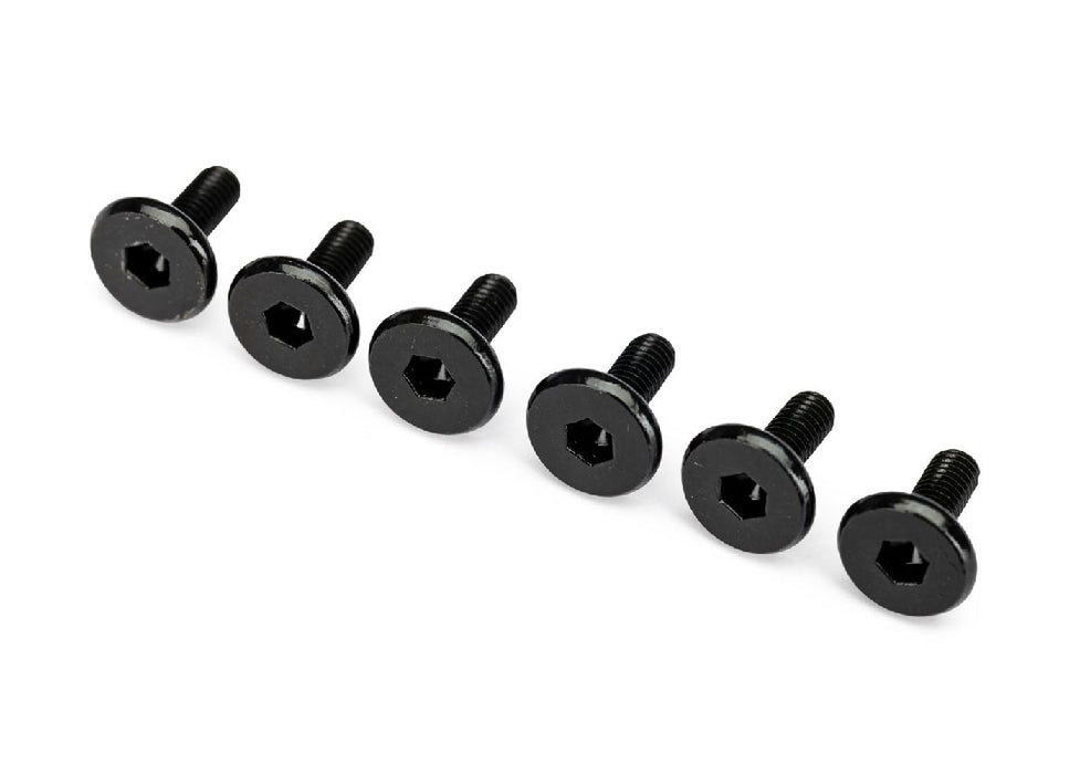 Traxxas Screws, 3x8mm flat-head machine (hex drive) (6)