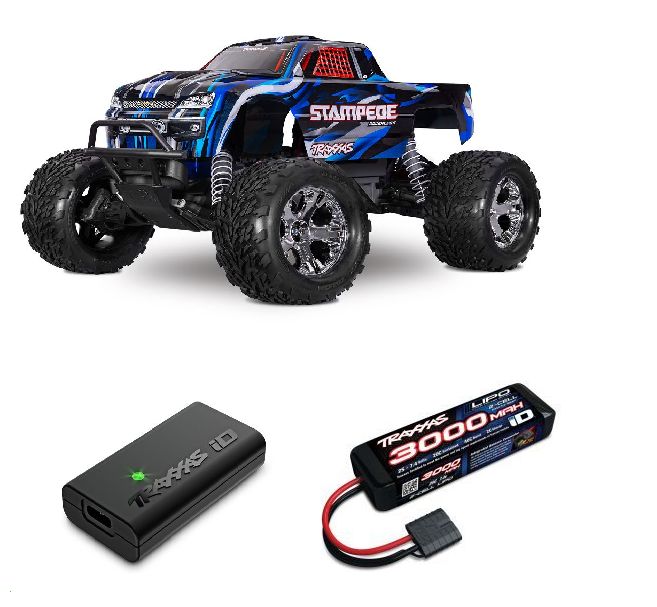 Traxxas 1/10 Stampede 2WD BL-2S HD Clipless - Blue