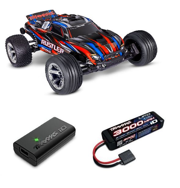 Traxxas 1/10 Rustler 2WD BL-2S Clipless - Red