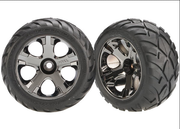 Traxxas Tires & Wheels, Assembled, Glued (All-Star Black Chrome