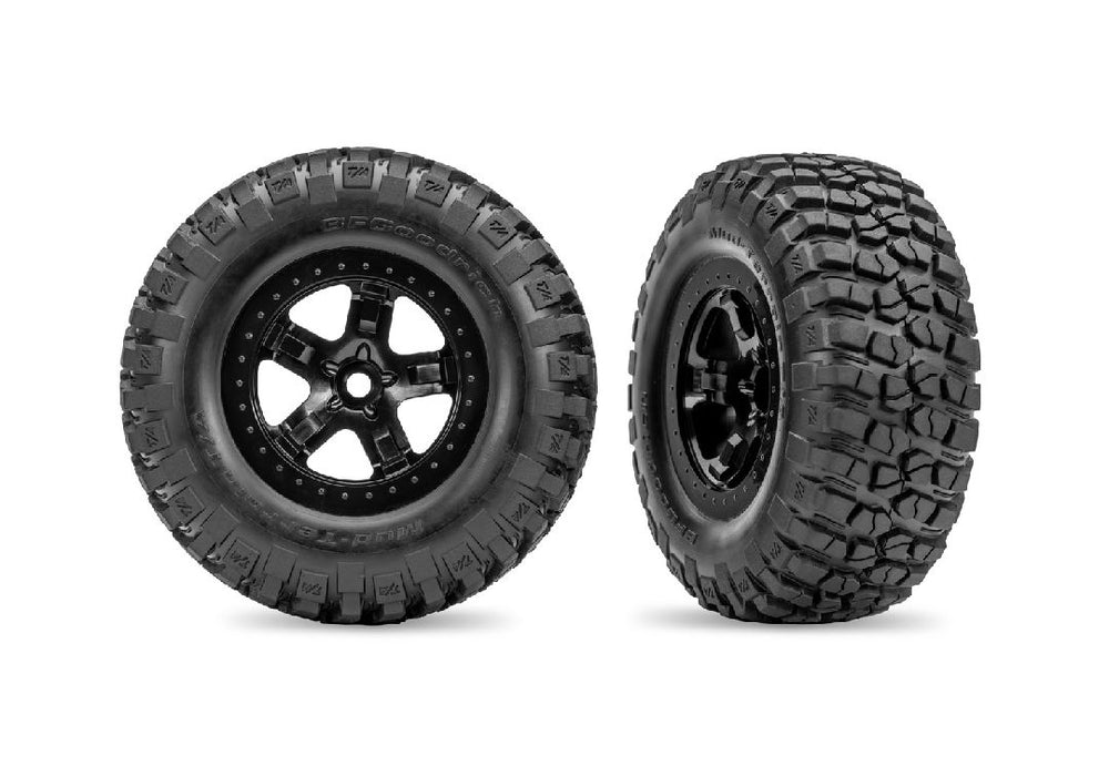Traxxas SCT Black Wheels & BFGoodrich Tires (2)