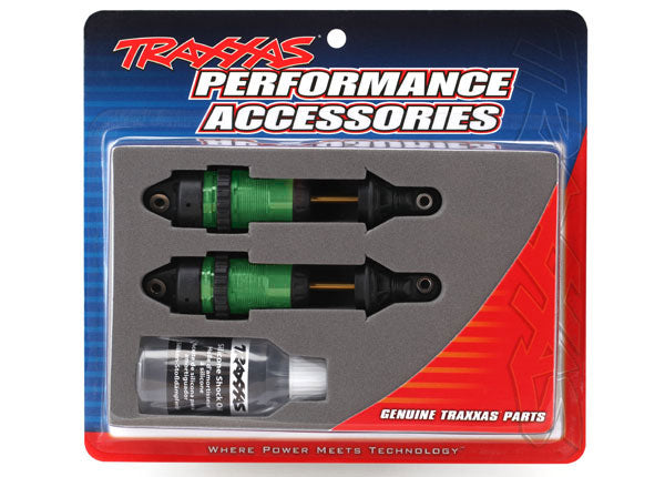 Traxxas Shocks, GTR long green-anodized fully assembled (2)