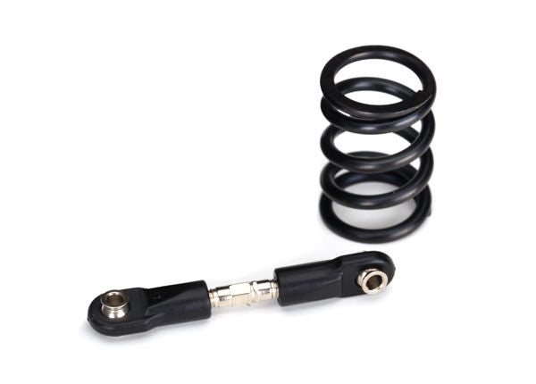Traxxas Steering link, steel/ servo saver spring, heavy duty (us