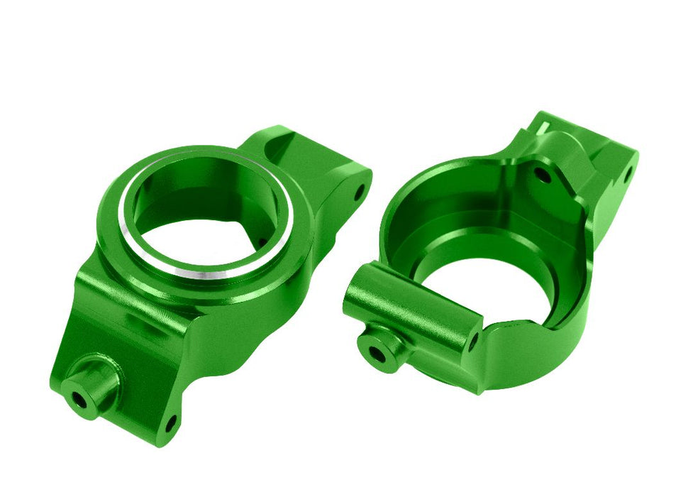 Traxxas Caster Blocks (C-Hubs) 6061-T6 Aluminum (Green-Anodized) Left & Right