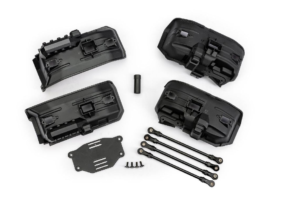 Traxxas Chassis conversion kit, TRX-4 (long to short wheelbase) (includes rear upper & lower suspension links, front & rear inner fenders (for clipless body mounting), short female half shaft, battery tray, 3x8mm FCS (4)) (fits #8050 series bodies)