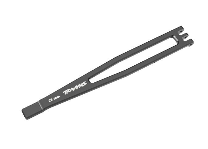 Traxxas Battery hold-down, 6061-T6 aluminum (gray-anodized)