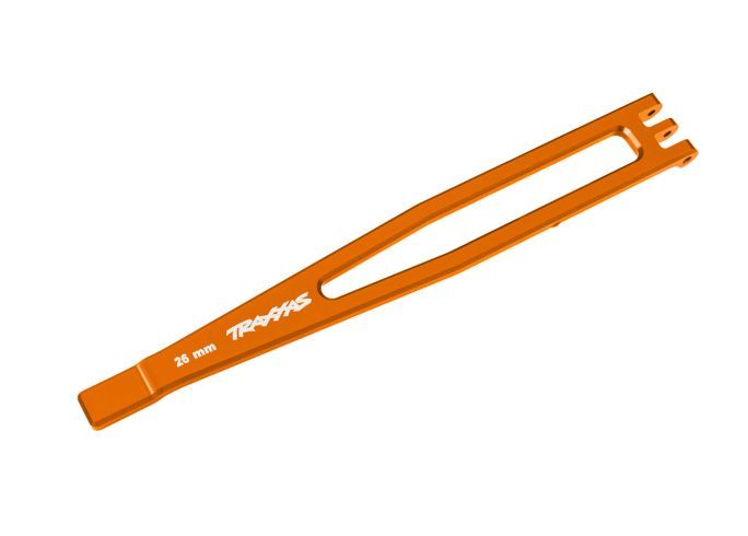 Traxxas Battery hold-down, 6061-T6 aluminum (orange-anodized)