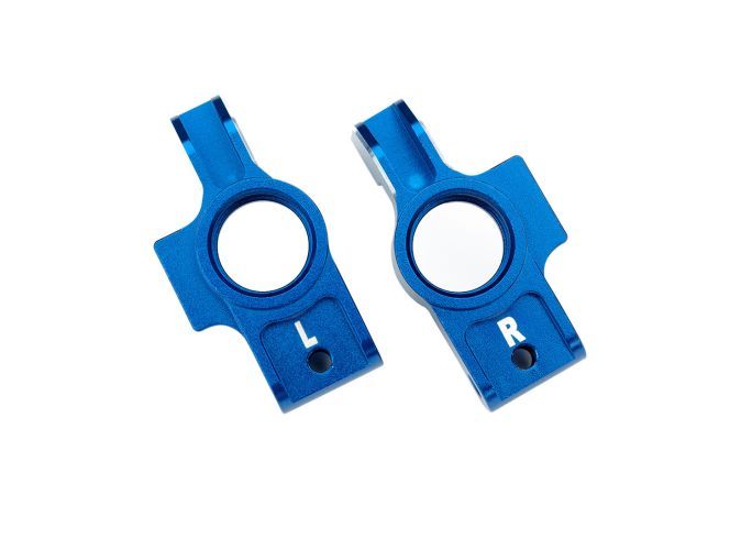 Traxxas Carriers, stub axle, 6061-T6 aluminum (blue-anodized), (left & right)/ 3x12mm BCS (with threadlock) (2)/ 2.5x6mm BCS (with threadlock) (2)