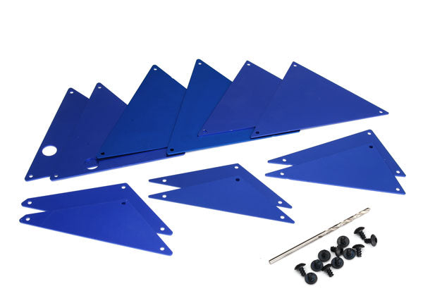 Traxxas Tube chassis, inner panels, aluminum (blue-anodized) (fr
