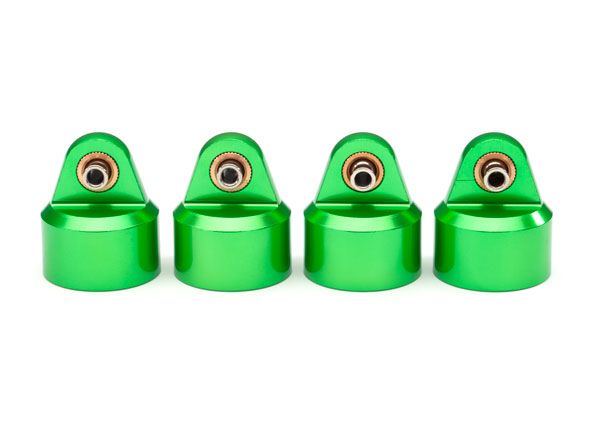 Traxxas Shock caps, aluminum (green-anodized), GT-Maxx shocks (