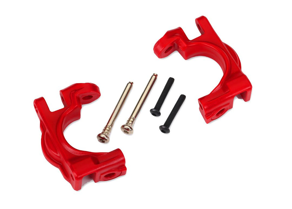 Traxxas Caster blocks (c-hubs), extreme heavy duty, red