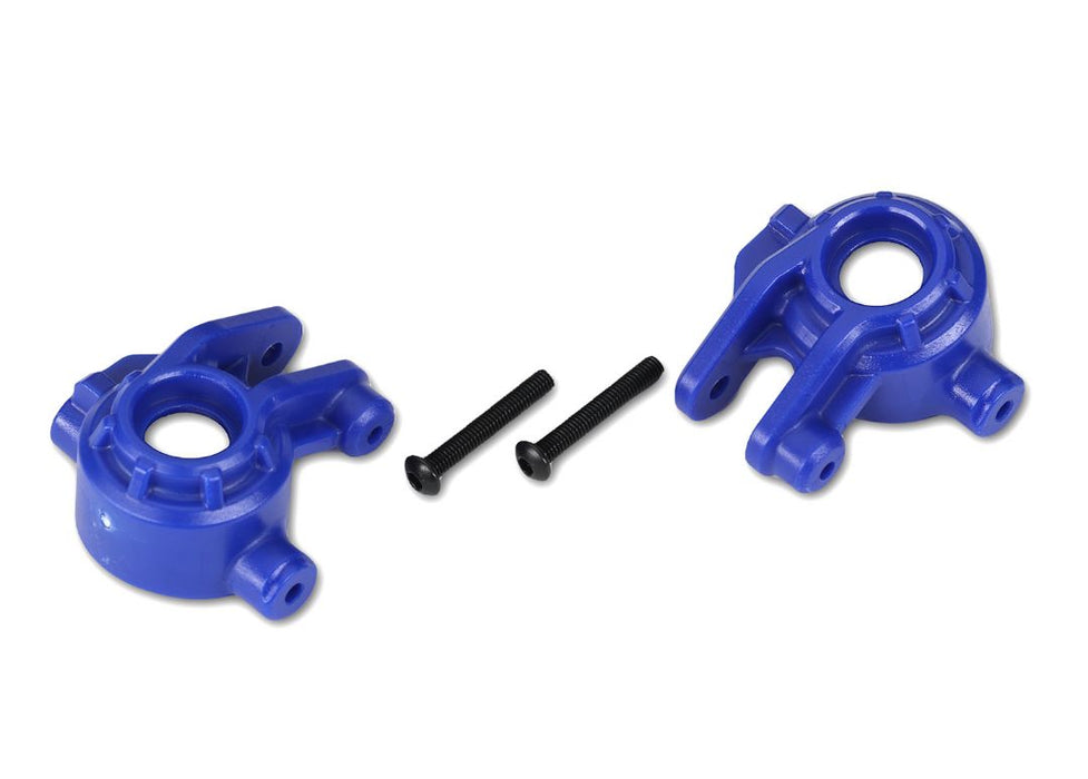 Traxxas Steering blocks, extreme heavy duty, blue
