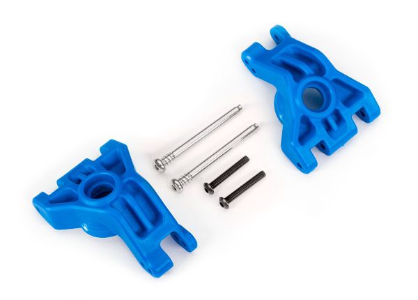 Traxxas Carriers, stub axle, rear, extreme heavy duty, blue