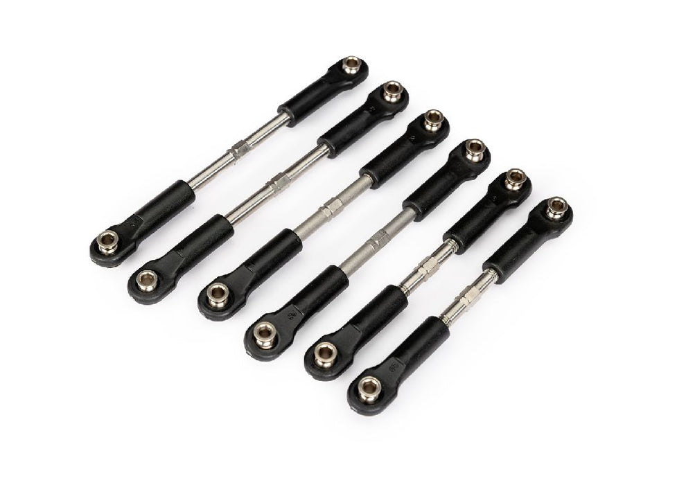 Traxxas Turnbuckle, camber link, front (2), rear (2), titanium