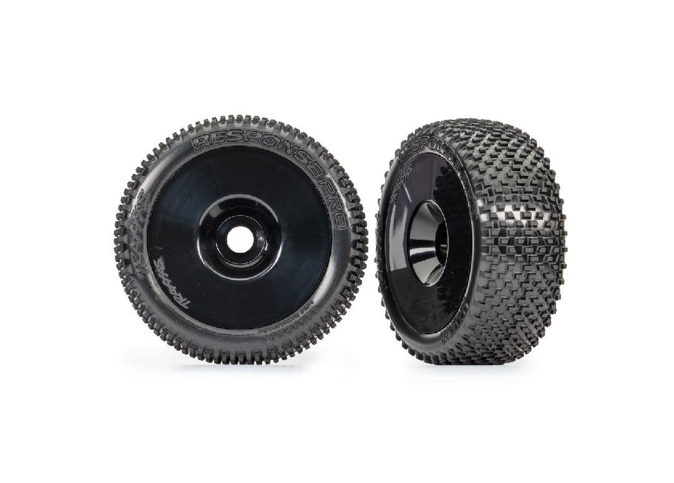 Traxxas Premount 3.0" Response Pro on Black dished wheels (2)