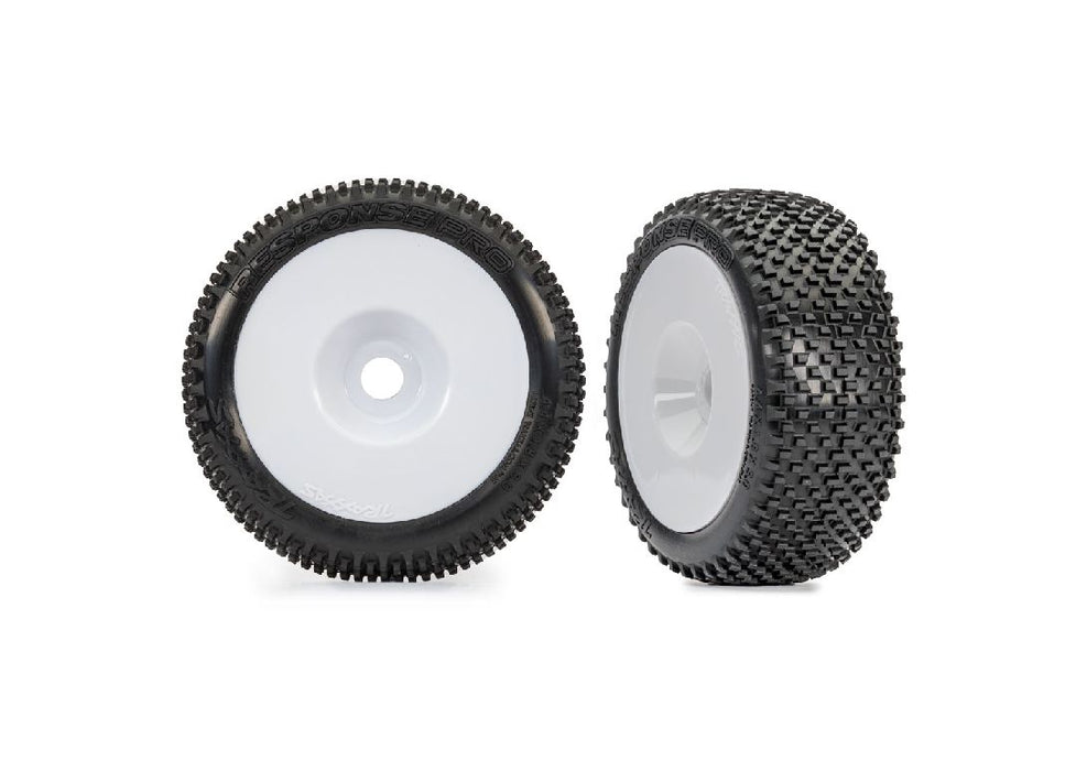 Traxxas Tires & wheels, assembled, glued (white) (2)