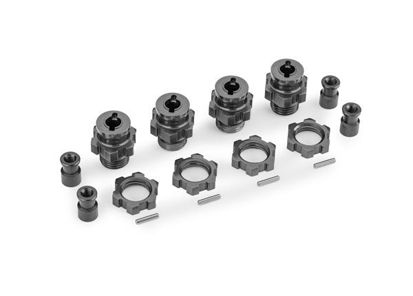 Traxxas Wheel hubs, splined, 17mm, short (gray)(for #9080)