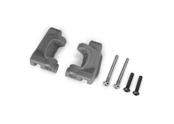 Traxxas Caster blocks (c-hubs), extreme heavy duty, gray (left & right)/ 3x26mm hinge pins (2)/ 3x15mm BCS (2) (for use with #9180 and 9181 upgrade kit)