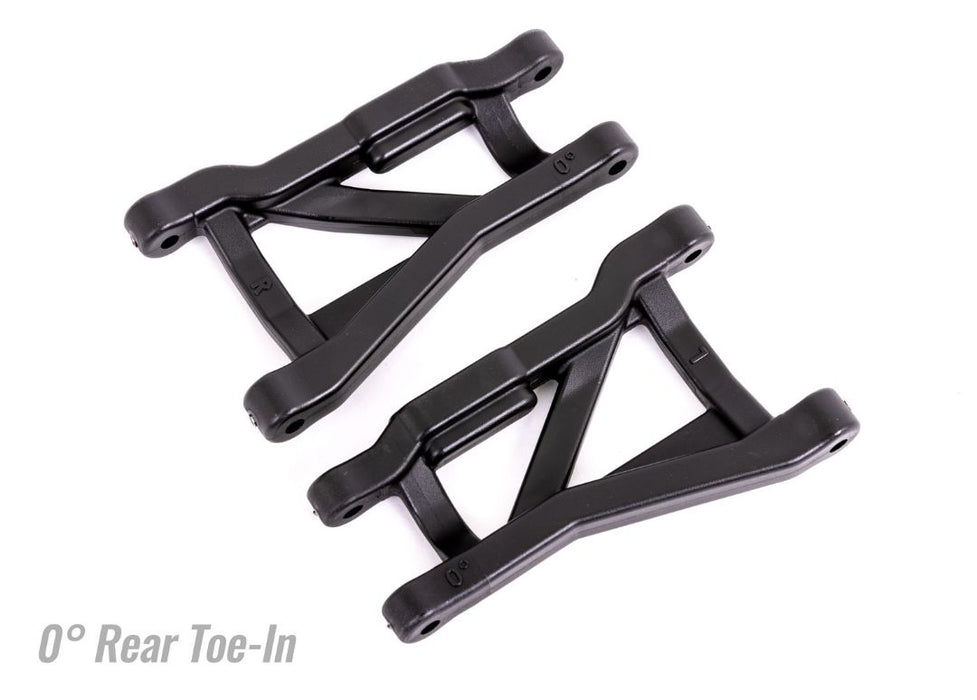 Traxxas Suspension Arms, black, rear, heavy duty, 0° toe (2)