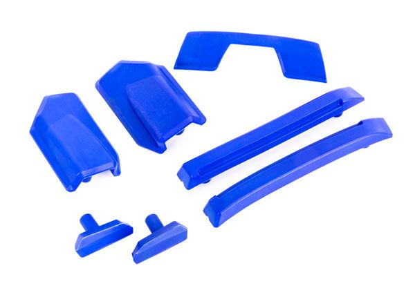 Traxxas Body reinforcement set, blue/ skid pads (roof) (fits #95