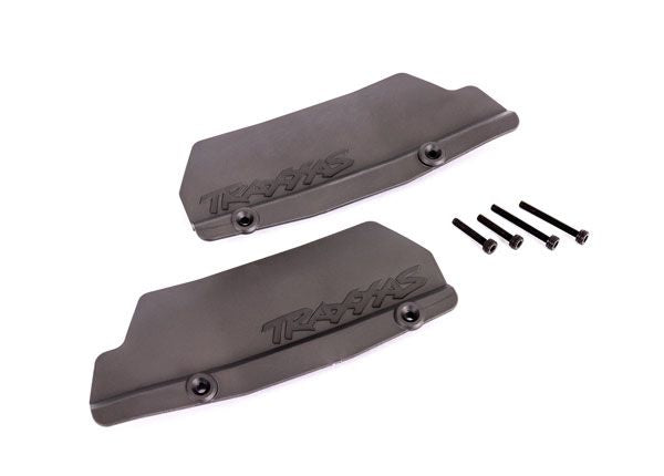Traxxas Mud guards, rear, black (left and right)/ 3x15 CCS (2)/