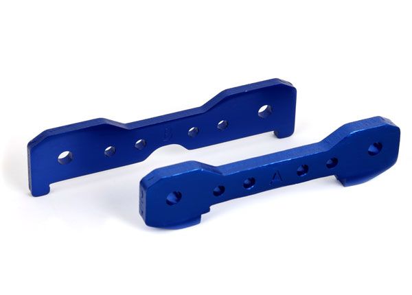 Traxxas Tie bars, front, 6061-T6 aluminum (blue-anodized) (fits