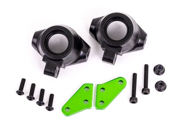 Traxxas Steering block arms (aluminum, green-anodized) (2)/ stee