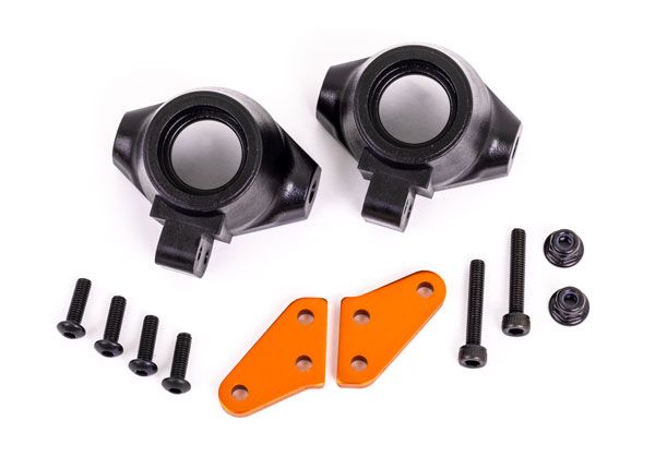 Traxxas Steering block arms (aluminum, orange-anodized) (2)/ ste