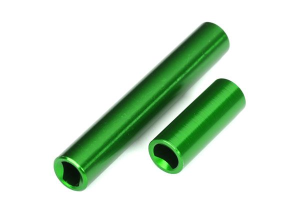 Traxxas Driveshafts, center, female, 6061-T6 aluminum (green-anodized) (front & rear) (for use with #9751 metal center driveshafts) (fits 1/18 TRX-4M™ vehicles with 161mm wheelbase)