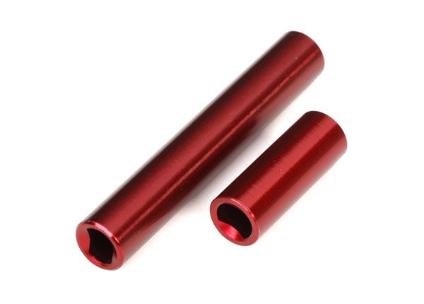 Traxxas Driveshafts, center, female, 6061-T6 aluminum (red-anodized) (front & rear) (for use with #9751 metal center driveshafts) (fits 1/18 TRX-4M™ vehicles with 161mm wheelbase)