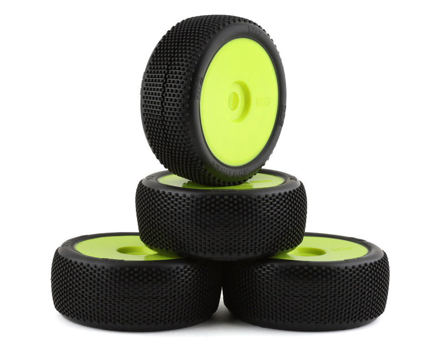 TZO Tires 202 1/8 Buggy Pre-Glued Tire Set (Yellow) (4) (Super Soft)