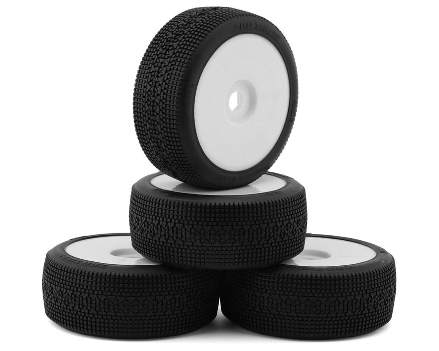 TZO Tires 401 1/8 Buggy Non-Glued Tire Set (White) (4) (Supreme Clay)