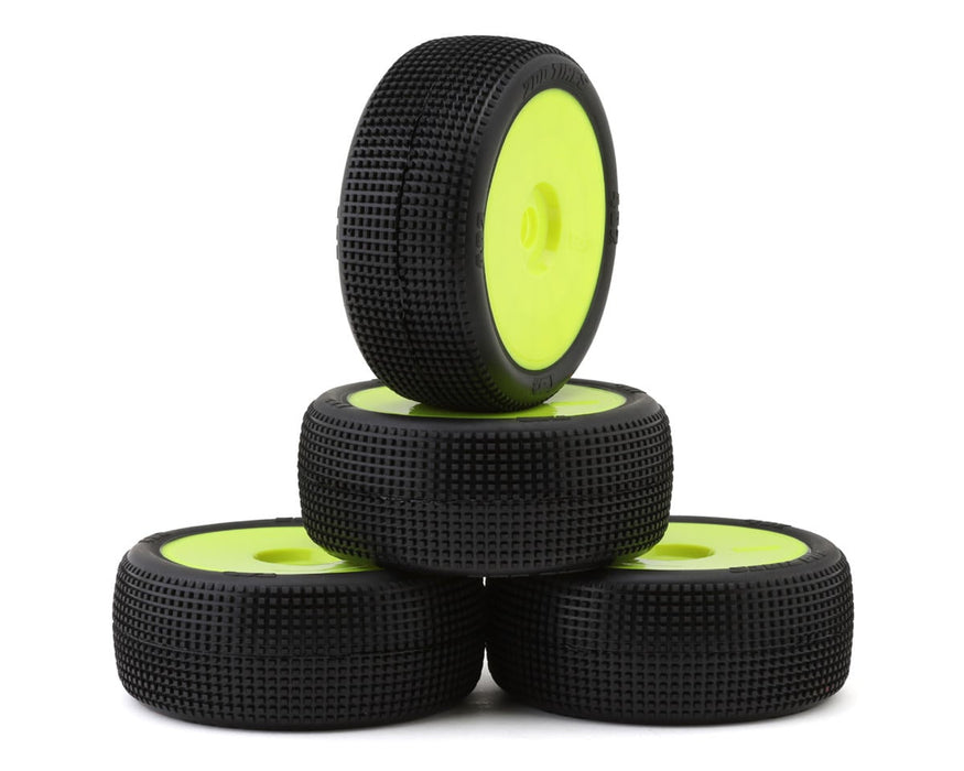TZO Tires 402 1/8 Buggy Pre-Glued Tire Set (Yellow) (4) (Supreme Clay)