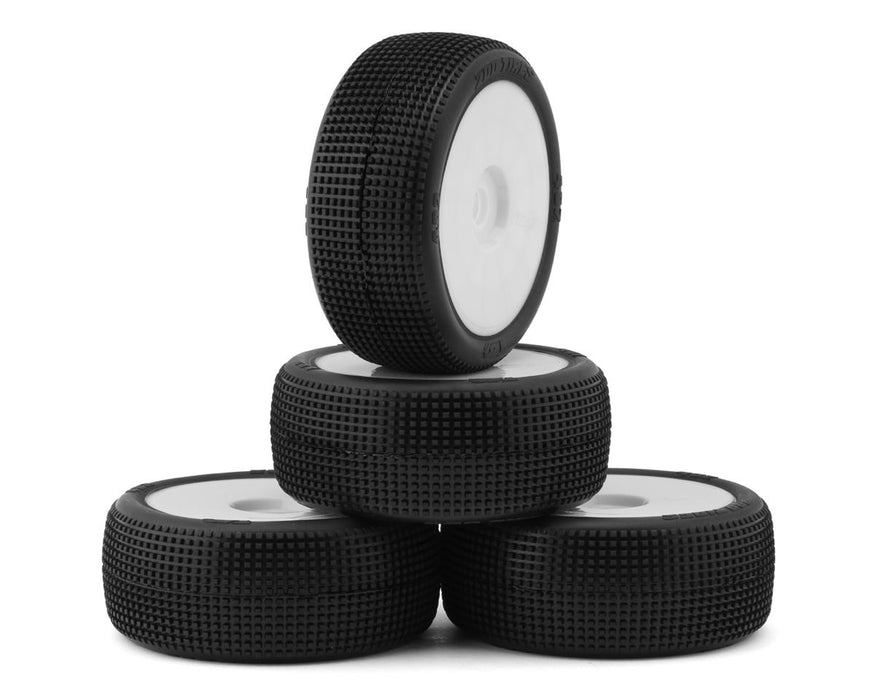 TZO Tires 402 1/8 Buggy Non-Glued Tire Set (White) (4) (Super Clay)