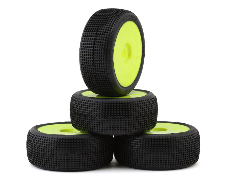 TZO Tires 402 1/8 Buggy Non-Glued Tire Set (Yellow) (4) (Super Clay)